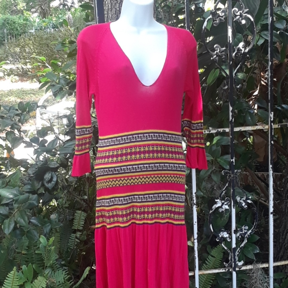 benetton knitted dress Benetton Funnel-Neck Midi Dress - Neutrals - 40% Off